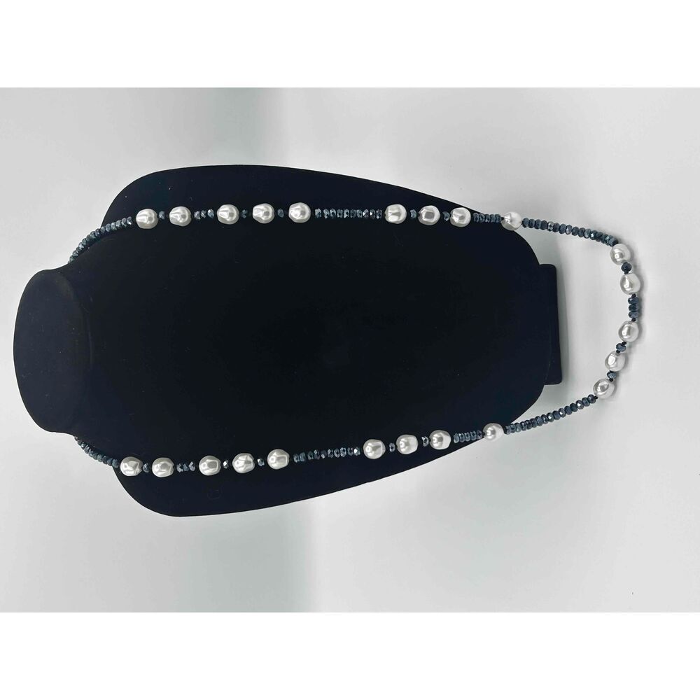 Nolan Miller Blue Pearl Beads Necklace